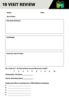 Nutrition Club: 10th Visit Review Sheet (Pack of 100)