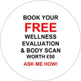 Badge - Book Your Free Wellness Evaluation & Body Scan Ask Me How