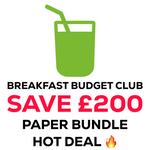 Breakfast Budget Club Paper Bundle Hot Deal 🔥🔥🔥