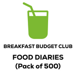 Breakfast Budget Club: Food Diary Sheets (Pack of 500)