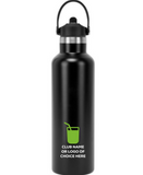 Vacuum Sports Water Bottle With Flip-Up Straw