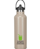 Vacuum Sports Water Bottle With Flip-Up Straw