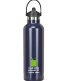 Vacuum Sports Water Bottle With Flip-Up Straw