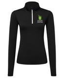 Women’s TriDri® Recycled Long Sleeve Brushed Back ¼ Zip Top