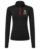 Women’s TriDri® Recycled Long Sleeve Brushed Back ¼ Zip Top