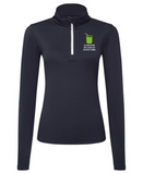 Women’s TriDri® Recycled Long Sleeve Brushed Back ¼ Zip Top