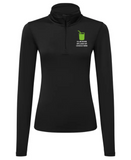 Women’s TriDri® Recycled Long Sleeve Brushed Back ¼ Zip Top