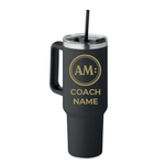 AM : CLUB Stainless Steel Tumbler with Straw Lid Capacity 1200ml - Laser Engraved