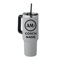 AM : CLUB Stainless Steel Tumbler with Straw Lid Capacity 1200ml - Laser Engraved