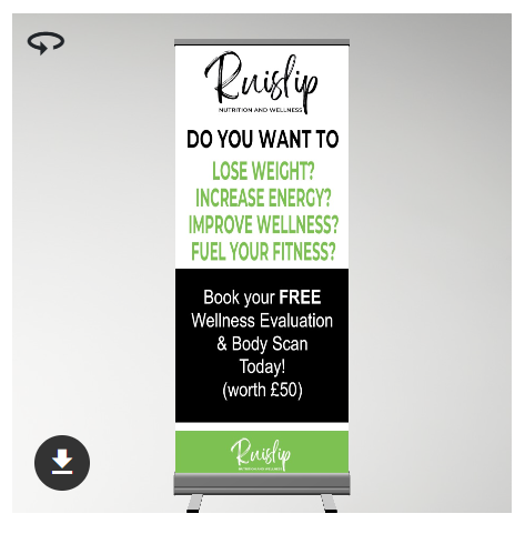 Nutrition Club Roller Banner - Design 4