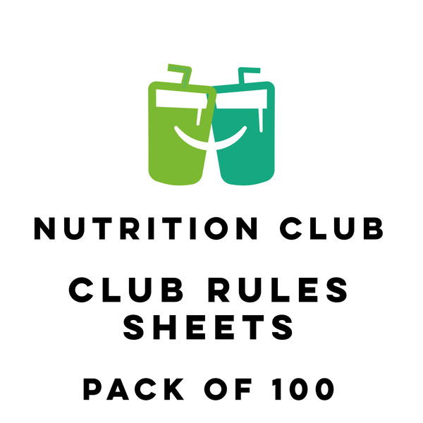 Nutrition Club: Club Rules Sheets (Pack of 100)