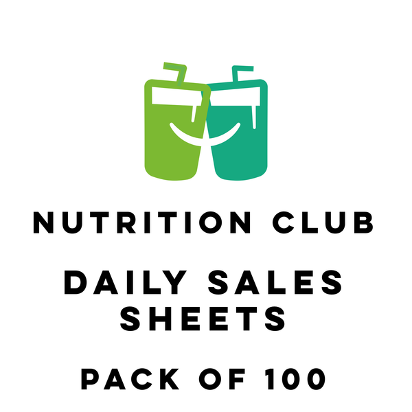 Nutrition Club: Daily Sales Sheets (Pack of 100)