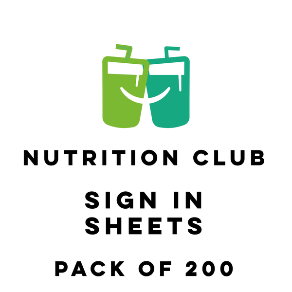Nutrition Club: Sign In Sheets (Pack of 200)