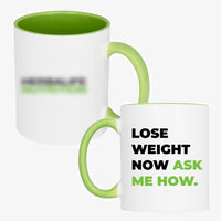 White and Green Mugs (Lose Weight Now)