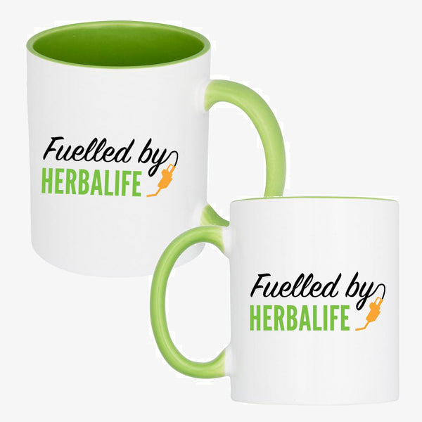 White and Green Mugs (Fuelled by Herbalife)