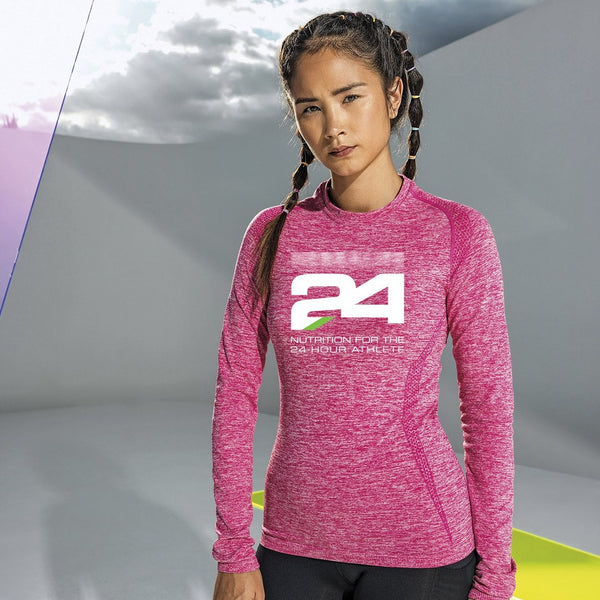 Herbalife 24: Women's TriDri® Seamless '3D Fit' Multi-Sport Performance Long Sleeve Top (Printed Front Only)