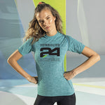 Herbalife 24: Women's TriDri® Seamless '3D Fit' Multi-Sport Performance Short Sleeve Top (Printed Front Only)